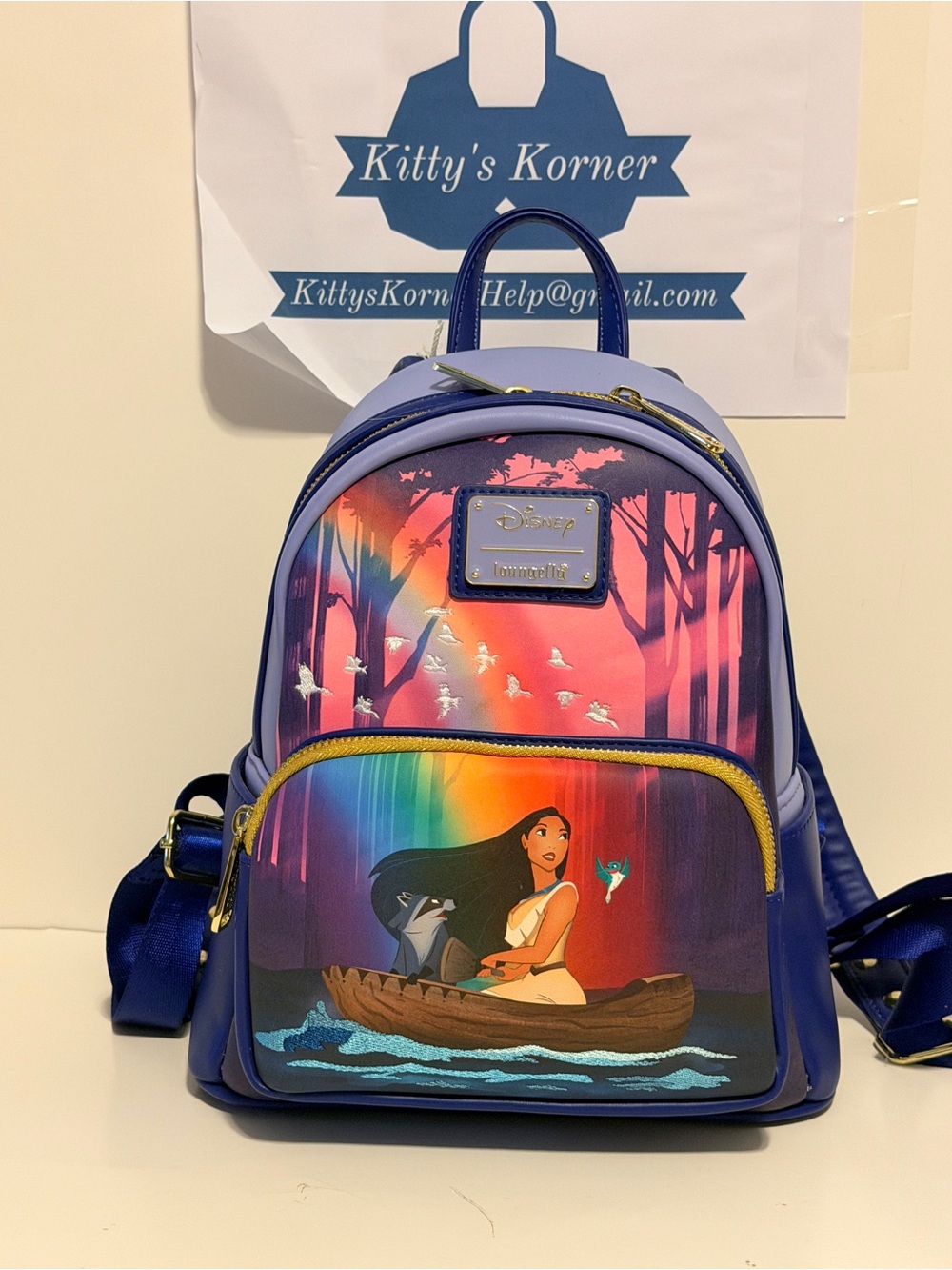 NWT Loungefly Disney Pocahontas Backpack - Blue Purple Multicolor